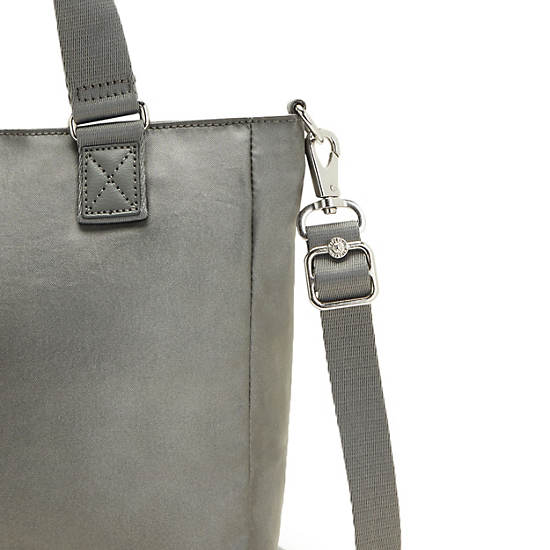 Kipling Venla Metallic Tote Bags Moon Grey Metallic | CA 1474YX